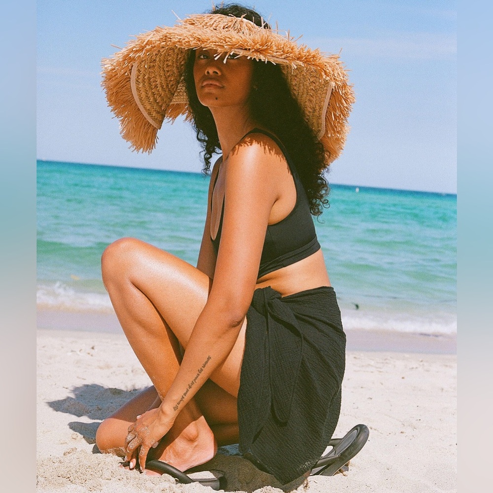 ANDIE Swim Black Tie Up Mini Skirt Sarong